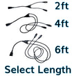 C20 to 2x C13 Splitter Y Cable 2ft, 4ft or 6ft